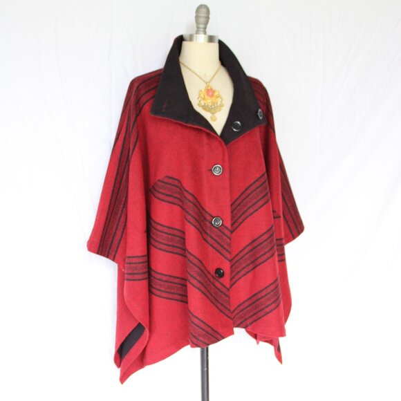 SOLD Pendleton wool jacket Aztec coat poncho Cloak Southwestern cape wrap - Picture 10 of 12